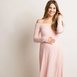 Pinkblush off shoulder maxi dress